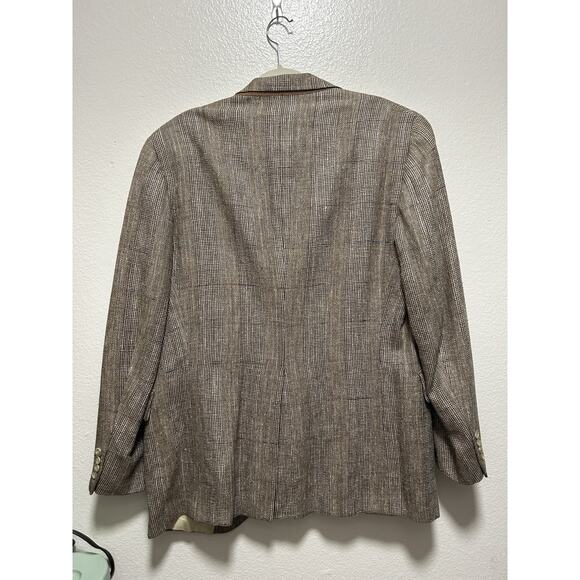 CHAPS Ralph Lauren VTG Preppy Beige Tweed 2-Button Blazer Est Size 44/XL? - Picture 6 of 7